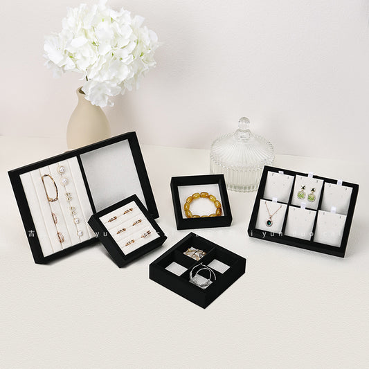 Jewelry Display Plate Grid Storage Box For Necklaces, Earrings, Jewelry Rings 13