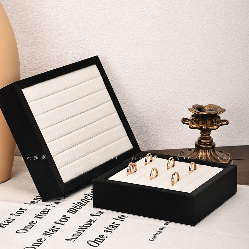 Jewelry Display Plate Grid Storage Box For Necklaces, Earrings, Jewelry Rings 13