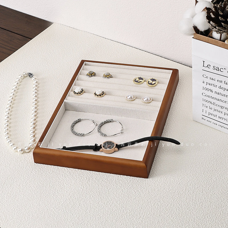 Wooden Jewelry Display Tray For Ring Necklace