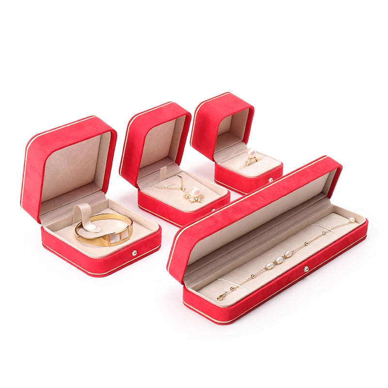 JIN-J01 Metal Ring Decorated Jewelry Gift Box